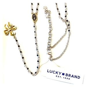 ✨NWT Lucky Brand Gold & Silver Lariat Necklace